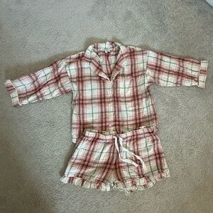 Loft Sleep S Pink Plaid Pajama Set